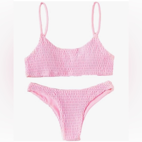 Pink Ruched Bikini - Picture 2 of 4